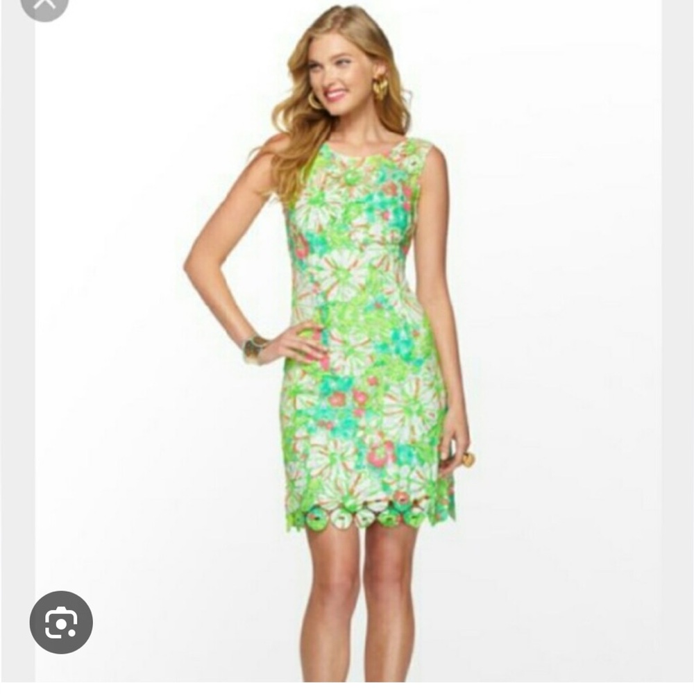 Lilly Pulitzer Shiloh Lace Shift Dress 4 Coastal Cottagecore Party